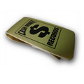 Gold or Silver Rectangle Aluminum Money/ Coupon Clip - Die Struck